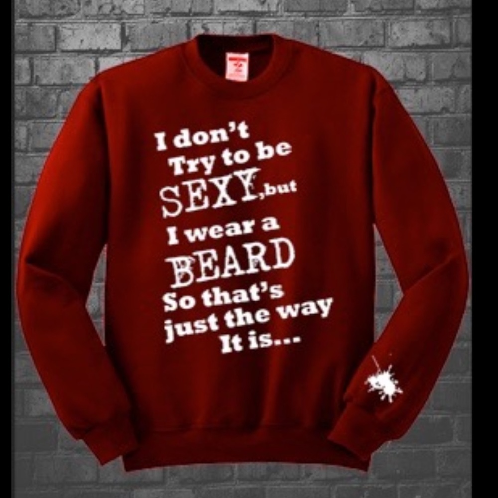 Brand New Red and white sweatshirt funny saying
